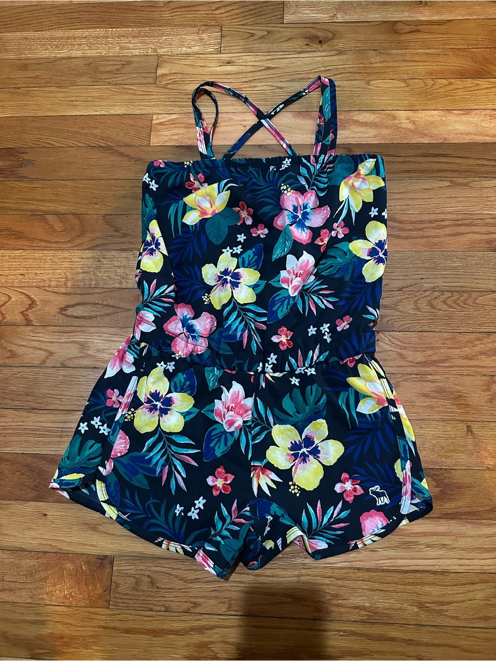 Abercrombie Kids Pool To Play‎ Floral Romper Swimsuit 11/12